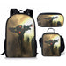 3PC-SET Toilet Man Backpack Primary Secondary School Teenage Peripheral Schoolbags