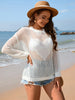 Women’s Solid Color Knitted Love Beach Hoodie With Round Neck Lightweight Design