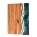 Resin and Acacia Wood Kitchen Cutting Board with Artistic Wave Design