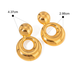 18K Gold-Plated Cutout Earrings for Women Elegant Lightweight Design