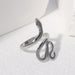 Stainless Steel Ring Personality Snake Shaped Open Ring Fashion Jewelry