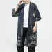 Men's Fashion Print Long Crane Hanfu Japanese Large Cardigan Cloak