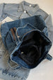 Medium Denim Tote Bag – Casual Women's Zipper Shoulder Bag