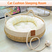 Cat Dog Bed Woven Removable Upholstery Sleeping House Rattan Wear-resistant Pet Beds