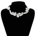 Liquid Wrinkled Irregular Collar Choker Metal Lava Necklace Women's Jewelry