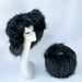 Imitation Raccoon Fur Basin Hat Warm Ball Bag Set Fur Hat Bag Sets
