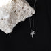 Women's Hip-Hop Style Cross Necklace with Micro-Inlaid Zircon Stones