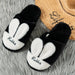 Women’s Round Toe Slippers with Rabbit Ear Detail – Cute Indoor Footwear