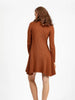Long Sleeved High Waisted Short Knitted Dress Women's A-line Dresses