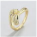 Women's Joint Ring Two Hands Embrace Ring Jewelry Opening Ring