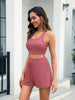 Women's Relaxed Scoop Neck Tank Top and Comfy Matching Shorts Lounge Set