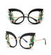 Diamond-Encrusted Personalized Frame Fashion Beauty Sunglasses