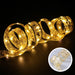 LED Ribbon String Lights - Decorative Christmas Tree Bow with Copper Wire