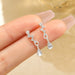 Diamond Inlaid Water Drop Zircon Earrings Women Simple Elegant Small Exquisite Jewelry