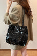 Sequin Braided Strap Shoulder Bag – Glamorous Casual Party Purse