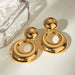18K Gold-Plated Cutout Earrings for Women Elegant Lightweight Design