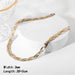 Gold Chain Necklace Bracelets Set Women's Stainless Steel Jewelry