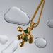 Gold-Plated Stainless Steel Cross Pendant Necklace for Everyday Wear