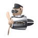 Car Aromatherapy Cute Creative Little Black Bear Pilot Car Air Outlet Perfume