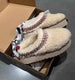 Women's Fur Slippers Ankle Boots Platform Short Plush Warm Flip Flops Cotton Shoes