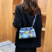 Women's PU Leather Snakeskin Print Stylish Crossbody Bag