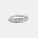 925 Sterling Silver Inlaid Zircon Ring – Elegant Adjustable Design