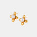 Synthetic Pearl Flower Earrings – Titanium Steel Design for Women