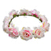 Bohemian Beach Rose Blossom Hair Hoop for Bride and Photo Shoots