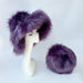 Imitation Raccoon Fur Basin Hat Warm Ball Bag Set Fur Hat Bag Sets
