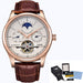 Men’s Automatic Mechanical Watch – Tourbillon Retro Leather Wristwatch