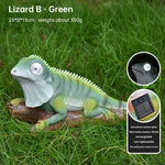 Solar Energy Lizard Resin Handicraft Decorations Garden Park Animal Decorations