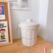Compact Ins-Style Desktop Trash Can with Lid for Bedroom and Office Use Stylish and Functional Design