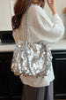 Sequin Braided Strap Shoulder Bag – Glamorous Casual Party Purse
