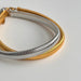 Titanium Steel Gypsy Elastic Choker Gold and Silver Necklace