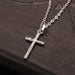 Gold Black Crystal Jesus Cross Pendant Necklace for Men & Women Jewelry