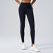 Women's High Elastic Fitness Pants With Wrinkled Waist And Shaping Support