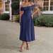 One-Shoulder Strapless Floor-Length Gown for Women