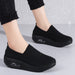 Thick Soled Air Cushion Women’s Shoes With Breathable Fly-Woven Material