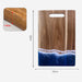 Resin Wave Pattern Wood Cutting Board for Kitchen Fruit and Steak Prep