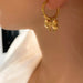 18K Gold-Plated Bow Shaped Earrings – Elegant Jewelry for Women