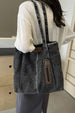 Medium Denim Tote Bag – Casual Women's Zipper Shoulder Bag