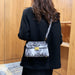 Women's PU Leather Snakeskin Print Stylish Crossbody Bag