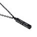 Stainless Steel Wishing Column Pendant Necklace for Lovers - Gold Silver Black