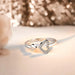 Sterling Silver Inlaid Zircon Heart Open Ring for Women – Romantic Adjustable Style
