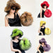 Imitation Raccoon Fur Basin Hat Warm Ball Bag Set Fur Hat Bag Sets