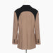 Fashion Women's Blazer Notched Collar Spliced Suit Jackets