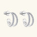 Women's Moissanite 925 Sterling Silver C-Hoop Earrings Jewelry
