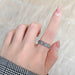 Sterling Silver Retro Old Cross Ring Trendy Daisy Flower Women's Ring Jewelry