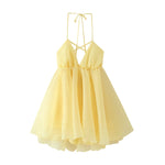 Women’s Short Suspender Dress with Stylish Pong Hem Detailing