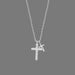 Women's Hip-Hop Style Cross Necklace with Micro-Inlaid Zircon Stones
